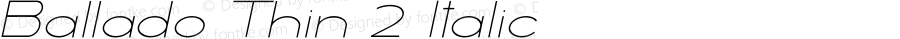 Ballado Thin 2 Italic