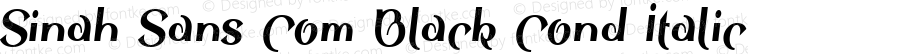 Sinah Sans Com Black Cond Italic