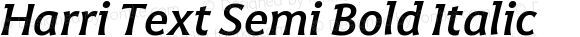 Harri Text Semi Bold Italic