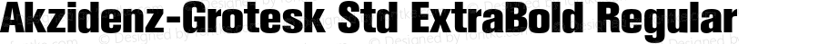 Akzidenz-Grotesk Std ExtraBold Regular