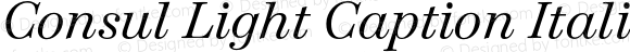 Consul Light Caption Italic