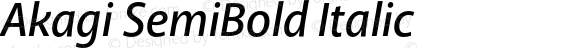 Akagi SemiBold Italic