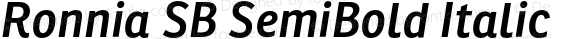 Ronnia SB SemiBold Italic