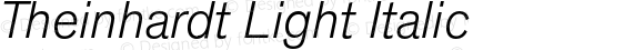 Theinhardt Light Italic Version 1.000
