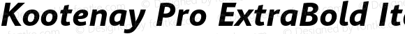 Kootenay Pro ExtraBold Italic