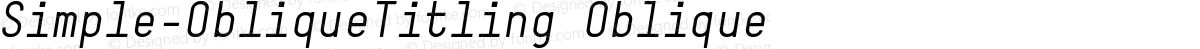 Simple-ObliqueTitling Oblique