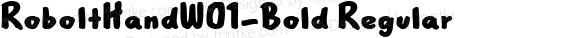 RoboltHandW01-Bold Regular Version 1.00