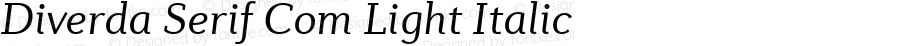 Diverda Serif Com Light Italic