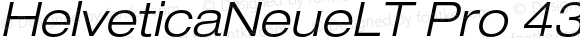 HelveticaNeueLT Pro 43 LtEx Italic