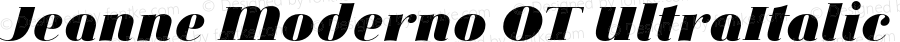 Jeanne Moderno OT UltraItalic UltraItalic Version 1.100