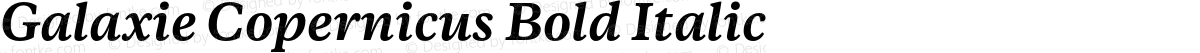 Galaxie Copernicus Bold Italic