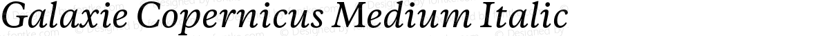 Galaxie Copernicus Medium Italic