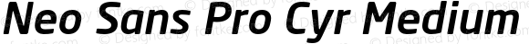 Neo Sans Pro Cyr Medium Italic