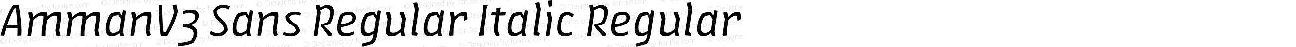 AmmanV3 Sans Regular Italic Regular