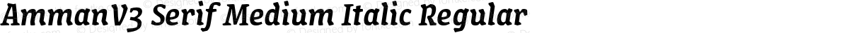 AmmanV3 Serif Medium Italic Regular