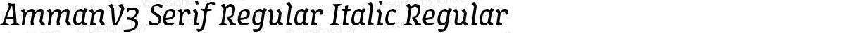 AmmanV3 Serif Regular Italic Regular