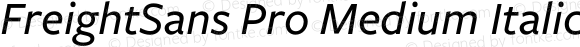 FreightSans Pro Medium Italic