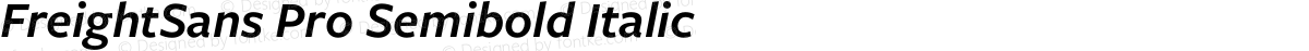 FreightSans Pro Semibold Italic