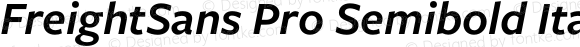 FreightSans Pro Semibold Italic