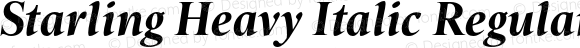 Starling Heavy Italic Regular