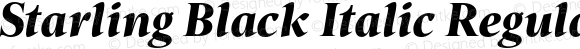 Starling Black Italic Regular