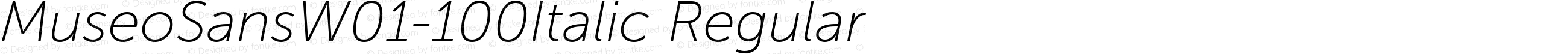 MuseoSansW01-100Italic Regular