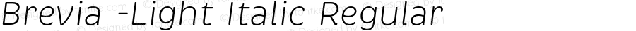 Brevia -Light Italic Regular