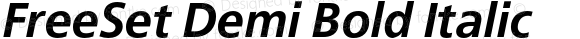 FreeSet Demi Bold Italic