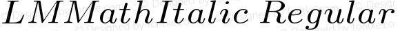 LMMathItalic7 Regular