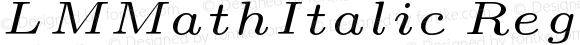 LMMathItalic5 Regular