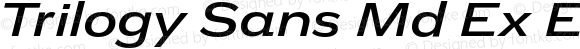 Trilogy Sans Md Ex Expanded Italic