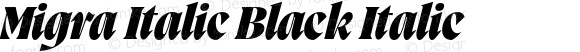 Migra Italic Black Italic