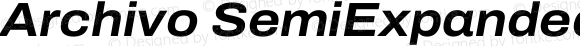 Archivo SemiExpanded Bold Italic