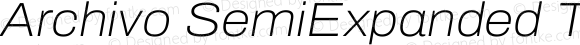 Archivo SemiExpanded Thin Italic
