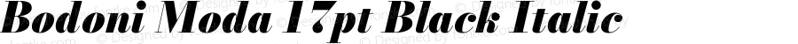 Bodoni Moda 17pt Black Italic