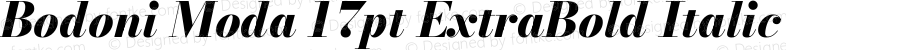 Bodoni Moda 17pt ExtraBold Italic