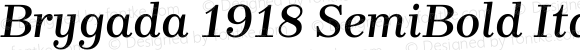 Brygada 1918 SemiBold Italic