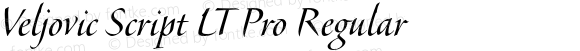 Veljovic Script LT Pro Regular