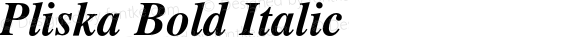 Pliska Bold Italic