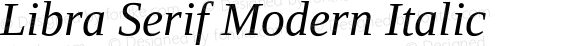 Libra Serif Modern Italic