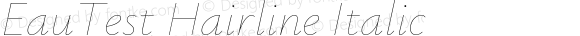 EauTest Hairline Italic