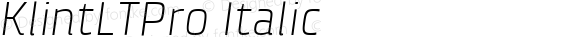 KlintLTPro Italic