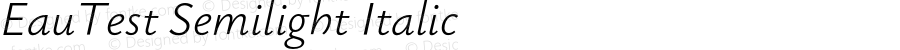 EauTest Semilight Italic