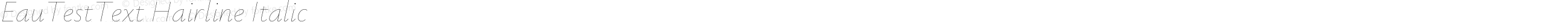 EauTestText Hairline Italic
