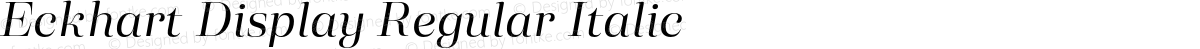 Eckhart Display Regular Italic