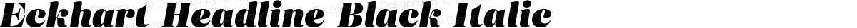 Eckhart Headline Black Italic