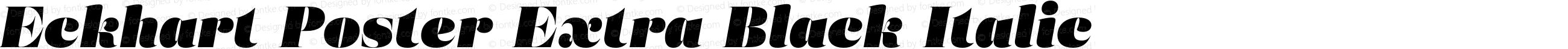 Eckhart Poster Extra Black Italic