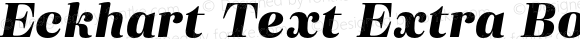 Eckhart Text Extra Bold Italic