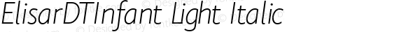 ElisarDTInfant Light Italic