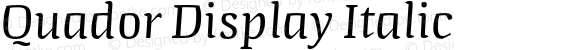 Quador Display Italic